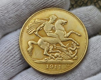 1911 George V Sovereign London British Coin Collectibles World Coins Coin Collectors Coin Collecting Coin Gift Coins British Old Coin