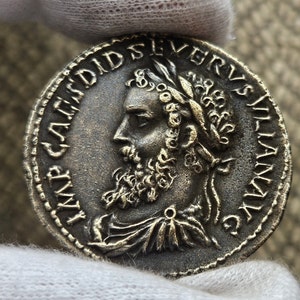 Sesterce de Septime Sévère Pièce de monnaie de l'Empire romain Pièce de collection Pièce ancienne Pièce pour collectionneurs Pièce de bronze antique offerte