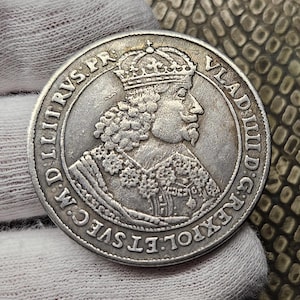 Polish Coin Talar 1648 Władysław IV Waza Toruń Coin Collection Collectibles Gifted Coin Coins for Collectors Coin Collecting Coin Gift Rare