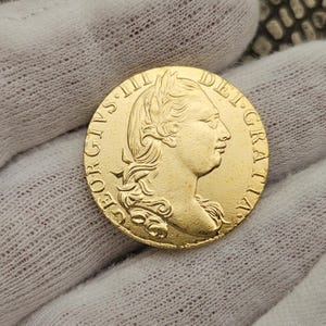 Coin Great Britain 1/3 Guinea 1776 United Kingdom Coin of England Very Rare Coin Gift for Him Unique British Gold Plated Coin Gifts