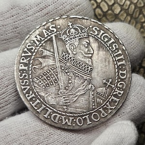 Polish Coin Thaler Zygmunt III Litwa 1622 Coin Collection Collectibles Gifted Coin Coins for Collectors Coin Collecting Coin Gift Moneta