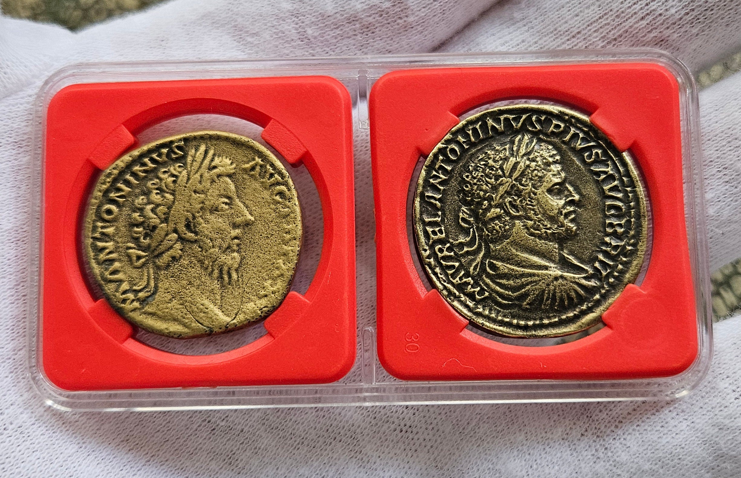 Lot Set 2 Roman Sestertius Coins Ancient Roman Coins Collectible Coins Coins for Collectors Coins for Christmas Gifts
