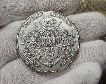 H078 1ペソ金貨・ 1ペソ銀貨トークン マクシミリアン皇帝