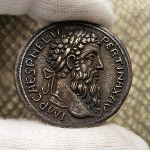Sesterzio di Pertinace, moneta dell&#39;Impero Romano, moneta da collezione, moneta antica, moneta per collezionisti, bronzo antico, monete romane antiche