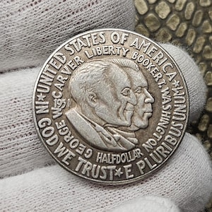 Usa Coin 1951 Commemorative Half Dollar Washington-Carver Gifted Coin Collectibles Collectible Coins Rare Coin Gift for Collectors