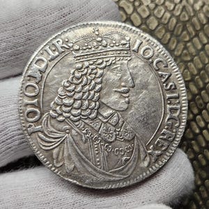 Moneta polacca Jan II Kazimierz Talar Cracovia 1650 Collezione di monete da collezione Monete regalo Monete per collezionisti Monete da collezione Regalo di monete