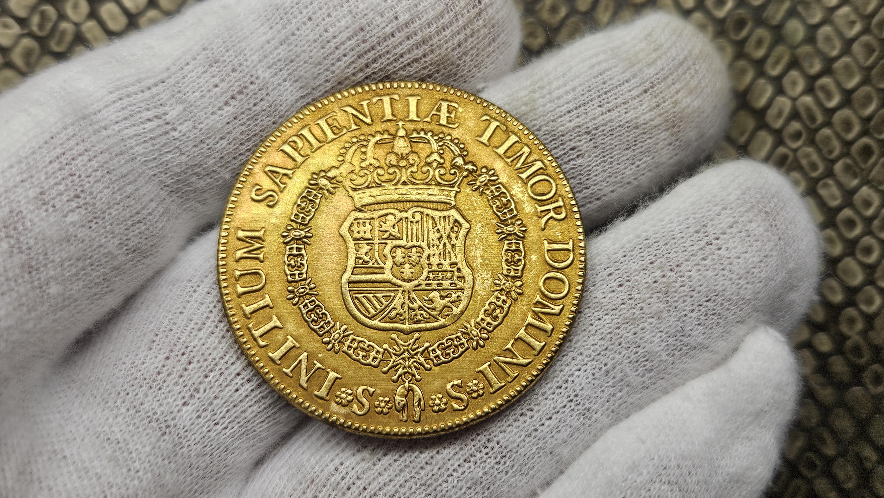 Spain Coin 8 Escudos 1729 Philippus V Escudo Espańol Moneda Spain Coin 8 Escudos 1729 Philippus V Escudo Espańol Moneda