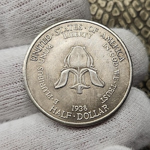 Usa Coin 1938 Commemorative Half Dollar New Rochelle Gifted Coin Collectibles World Coins Coin for Collectors Coin Gift Coin Collecting