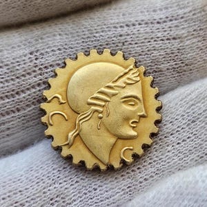 Pièce de monnaie grecque antique très rare, pièce de monnaie antique recadrée à effet or, pièce de monnaie ancienne, pièce d'or rare de haute qualité, pièce de monnaie romaine, cadeaux pour lui