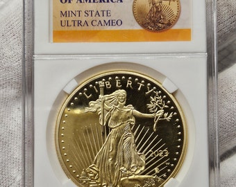 United States Of America Mint State Ultra Cameo 50 Dollars 2023 Liberty 1 Oz Fine Gold Coin Collecting High Quality Silver Coins Currency