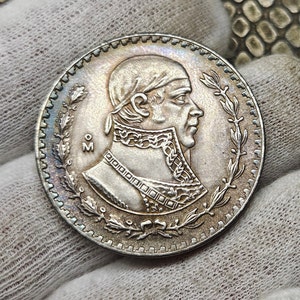 Moneta del Messico Moneta da 1 peso messicano Moneta da collezione in argento degli Stati Uniti del Messico per regalo moneta da collezione Città del Messico