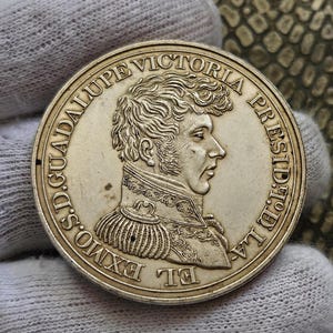 Mexico Medal Coin Guadalupe Victoria 1824 Rare Collectible Coin of the Mexican Republic Mexican silver Coins Mexican dollar peso