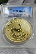 Krugerrand Coins 2021 The Republic of South Africa 1 Oz Moneda De Coleccion Collectible Coin Efect Gold Coin High Quality Gold Plated product logo