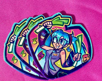 M!ku Holo Heart Sticker