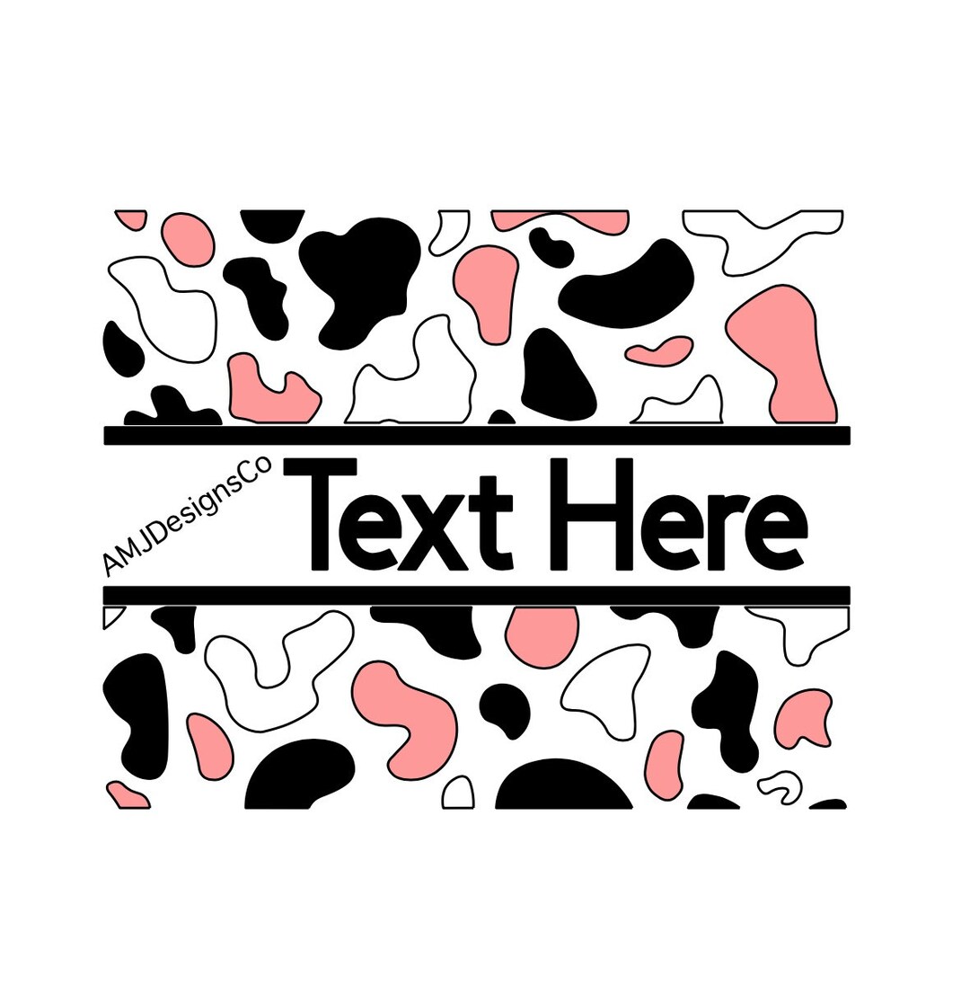 EDITABLE Cow Print Name Svg - Etsy Australia
