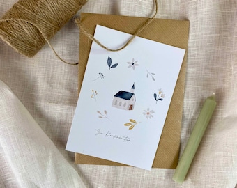 Karte zur Konfirmation "Kirche"