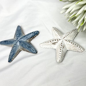 Fridge magnet starfish in two colors, made of wood, decoration, beach, sea, magnet, fridge magnets, flip-flop, maritime decoration