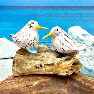 Seagulls on driftwood, for wedding, wedding gift, loving seagulls, sandpipers, seagulls, garden decoration, decoration, wooden seagull,