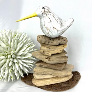 Seagull on driftwood, for wedding, wedding gift, loving seagulls, sandpipers, seagulls, garden decoration, decoration, wooden seagull,