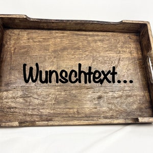 Vintage-Tablett/ Serviertablett Lieblingsplatz / Anker / Unikat / Feuerholz / mit Gravur / Laser / Frühstückstablett / personalisierbar Wunschtext