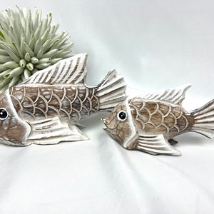Peixe de madeira, em três tamanhos, decoração de madeira, decoração marítima, peixe de madeira, decoração de jardim, decoração, praia, mar