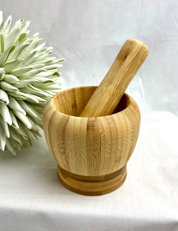 Bambus-Mrser mit Stel, Nachhaltig, Handarbeit, Kche, Bambusmrser,  Zermalen, Zerkleinern, Gewrze, FSC-100% - Etsy sterreich