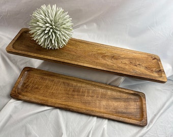 Tray/ serving tray / mango wood/ two sizes / unique / with engraving / laser / breakfast tray / customizable / serving tray