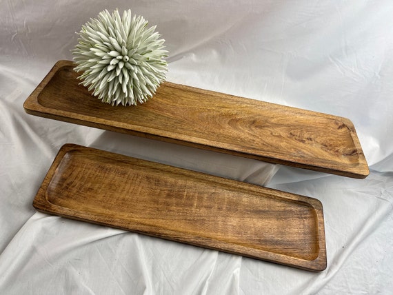 Tablett/ Serviertablett / Mango-Holz/ zwei Größen / Unikat  / mit Gravur / Laser / Frühstückstablett / personalisierbar / Serviertablett