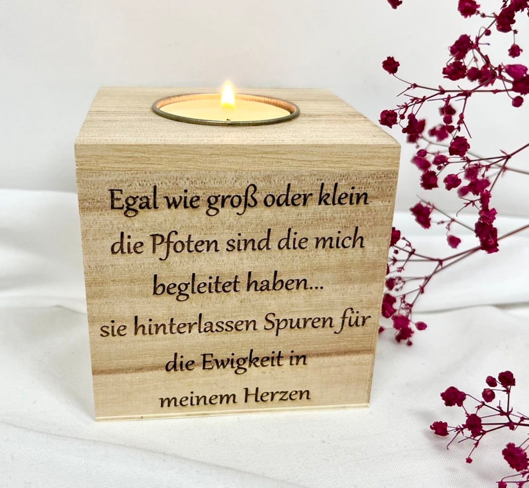 Wooden Memorial Candle for Pets/mourning Candle/mourning Light