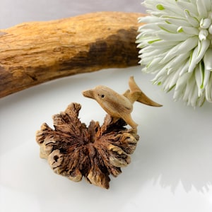 Dolphin on parasite wood, wooden dolphin, handmade sculpture, elaborately carved dolphin figure, Jampinis wood, decoration, unique