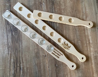 Schnaps bar, schnapps board made of spruce wood, with 6 shot glasses / with engraving / personalizable / shots / short / party