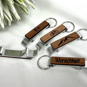 Bottle opener, Capsule opener, with desired text / with engraving / customizable / anchor, bicycle, mountains,