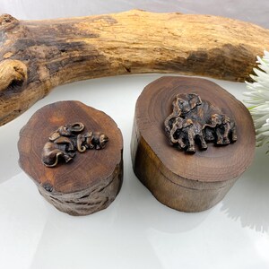 Aufbewahrungsbox Elefant in zwei Größen / Mango-Holz/ Unikat, Schmuckästchen, Schmuckkasten, Holzkisten, Holzbox Teakholz