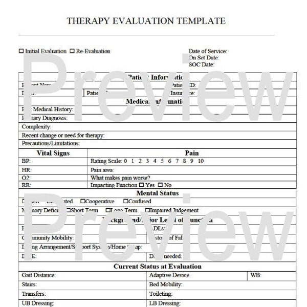 Home Evaluation Template Etsy