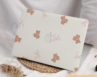 Bear Bows Cute Dot New MacBook Schutzhülle Laptop Cover für 2025 M4 MacBook Air 15/13/11 Zoll Macbook Pro 13/14/15/16 M1 M2 M3 2023 2024