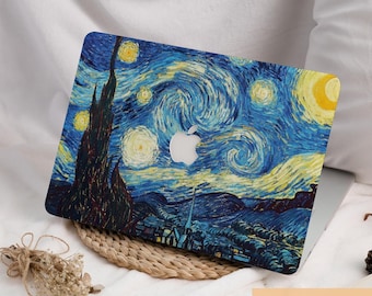 Van Gogh The Starry Night MacBook Protective Case Laptop Cover for 2026 Neo Air 15/13/11 A3449 A3241 Mac Pro 13/14/15/16 inch M5 M4 M3 M2 M1