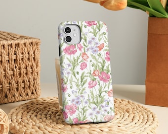 Funda para teléfono con estampado floral vintage, delgada y resistente, para iPhone 17 Pro Max, iPhone 17e/16e (nuevo modelo 2026), iPhone Air, 16, 15, 14 Plus, 13, 12 Mini, X, XS, XR y SE.