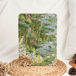 Blumen Frosch Pilz zeichnen iPad Hülle mit Stifthalter für 2024 New Air 6 Air 4/5 10,9 Zoll iPad 10 10,9 Zoll 7/8/9 10,2 Zoll Pro 11 Zoll 12,9 '' 13 Zoll