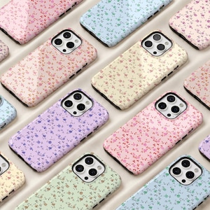 Vintage Floral Phone Case Slim/Tough Cover for iPhone 17 Pro Max, 2026 iPhone 17e/16e, iPhone Air, 16 15 14 Plus, 13 12 Mini, X XS XR SE 11