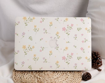 Cute Colorful Floral Custom Name MacBook Case Protect Cover Air 15 14 13 Retina 15 13 12 Apple Laptop 2022 2021 2020 Macbook Pro Cover