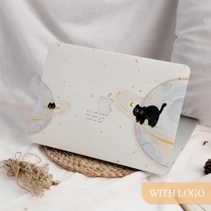 Niedliche Katze Sterne Mond MacBook Schutzhülle Mac Laptop Cover für 2025 M4 MacBook Air 15/13/11 Zoll Macbook Pro 13/14/15/16 M1 M2 M3 2023 2024