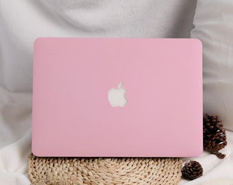 Bright Pink Solid Color MacBook Protective Case Laptop Cover for