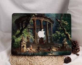 Mittelalterliche Ölgemälde MacBook Hartschale Schutzhülle Mac Laptop Cover für 2025 M4 Air 15/13/11 Zoll Macbook Pro 13/14/15/16 M1 M2 M3 2023 2024