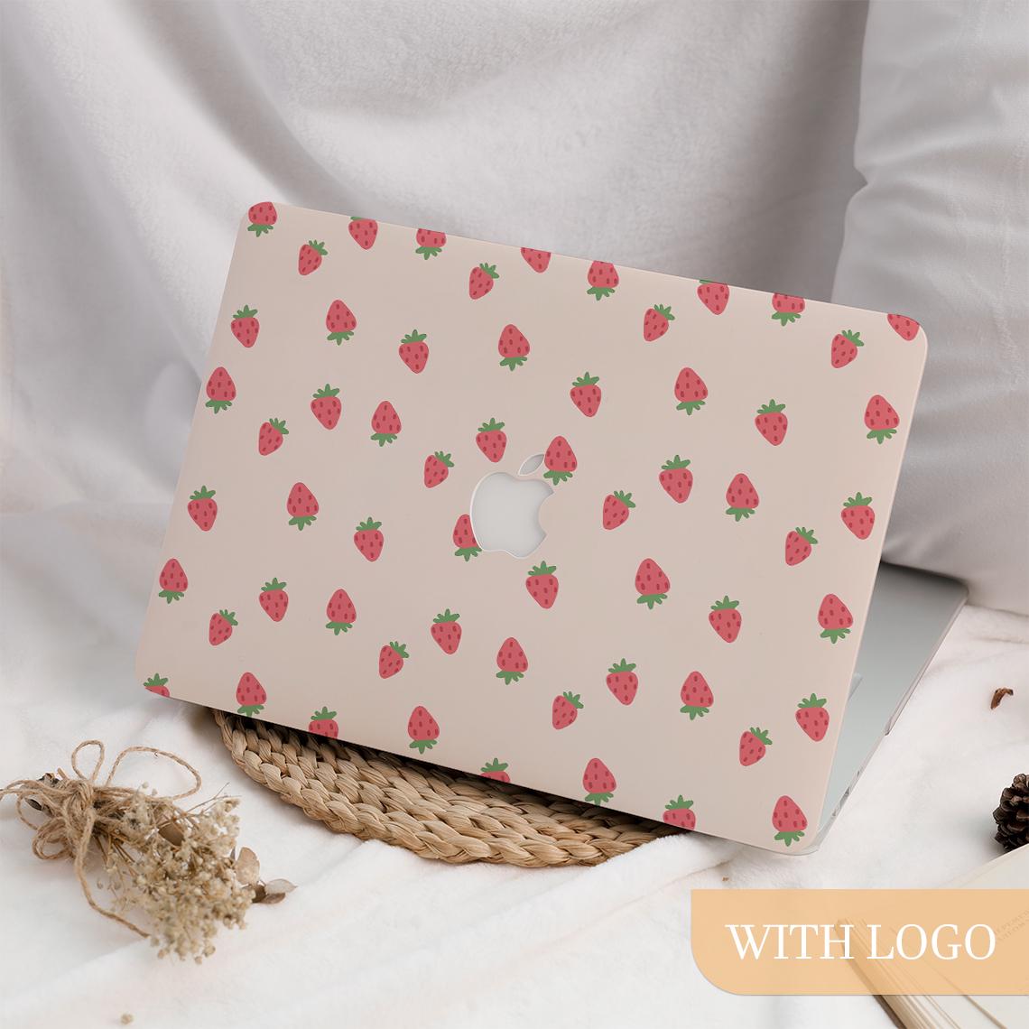 ちゃんなつ　MacBook Air Cute Strawberry Pink MacBook Hard Case Laptop Cover for 2026 Neo