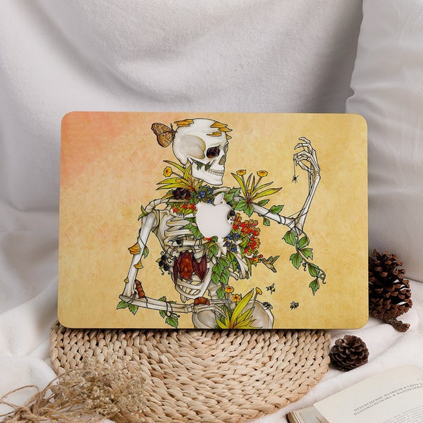 Reborn Skeleton Flower Custom Name MacBook Case Protect Cover Macbook Pro 14 Case Macbook Air13 Pro 13 Case Pro15 Pro 16 Macbook Pro Case