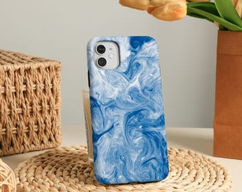 Ocean Swirl Liquid Art Phone Case Slim/Tough Cover for iPhone 17 Pro Max, 2026 17e/16e, iPhone Air, 16 15 14 Plus, 13 12 Mini, X XS XR SE