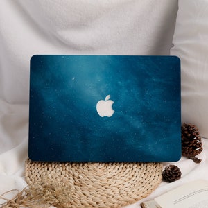 Sterrennacht Maan Blauw MacBook Beschermhoes Laptop Cover voor 2025 M4 Mac Air 15/13/11 Inch Macbook Pro 13/14/15/16 M1 M2 M3 2023 2024