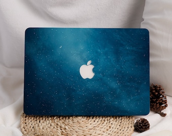 Starry Night Moon Blue MacBook Protective Case  Laptop Cover for 2025 M4 Mac Air 15/13/11 Inch Macbook Pro 13/14/15/16 M1 M2 M3 2023 2024