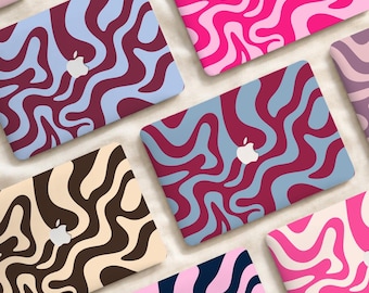 Bold Psychedelic Swirl MacBook Hard Case, Groovy Artistic Laptop Cover for MacBook Air 13/15/11 & Pro 13/14/15/16