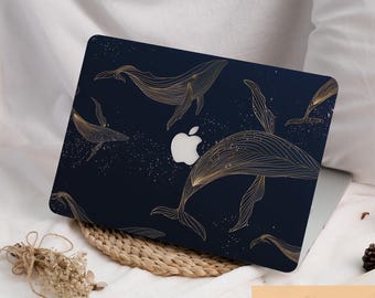 Whales at Deep Sea MacBook Protective Case Laptop Cover for 2026 Neo 13 Air 15/13/11 A3449 A3241 Macbook Pro 13/14/15/16 inch M5 M4 M3 M2 M1